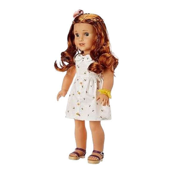 NEW American Girl Of Year BLAIRE DOLL In Meet Outfit Bracelet Hair Flower BOX - Picture 9 of 12